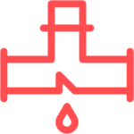icon of a leaking pipe